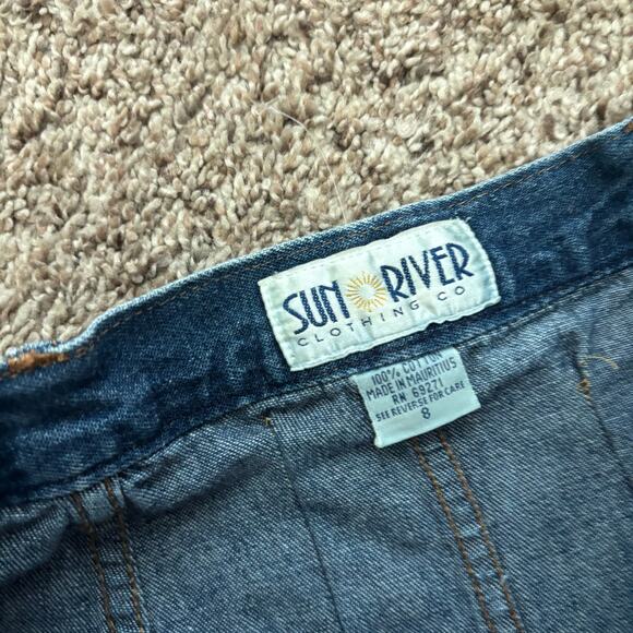 Vintage Women’s Sun River Denim Button Down Mini Skirt Sz 26 - Picture 5 of 7